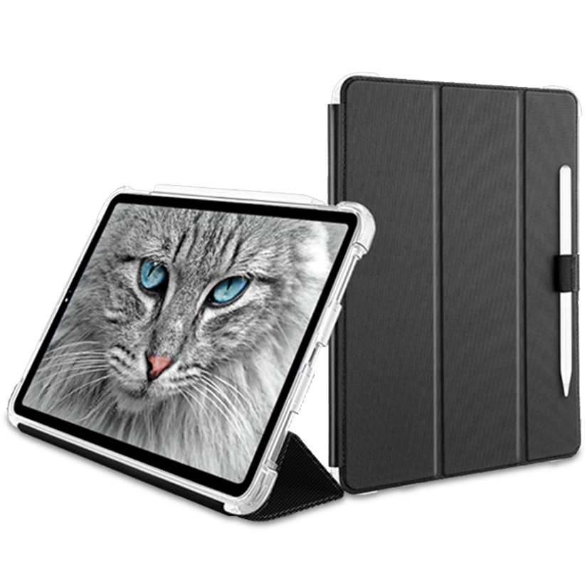 iPad Pro13 2024 Smart Folio Case Translucent Frosted Back Cover with Auto Wake Sleep